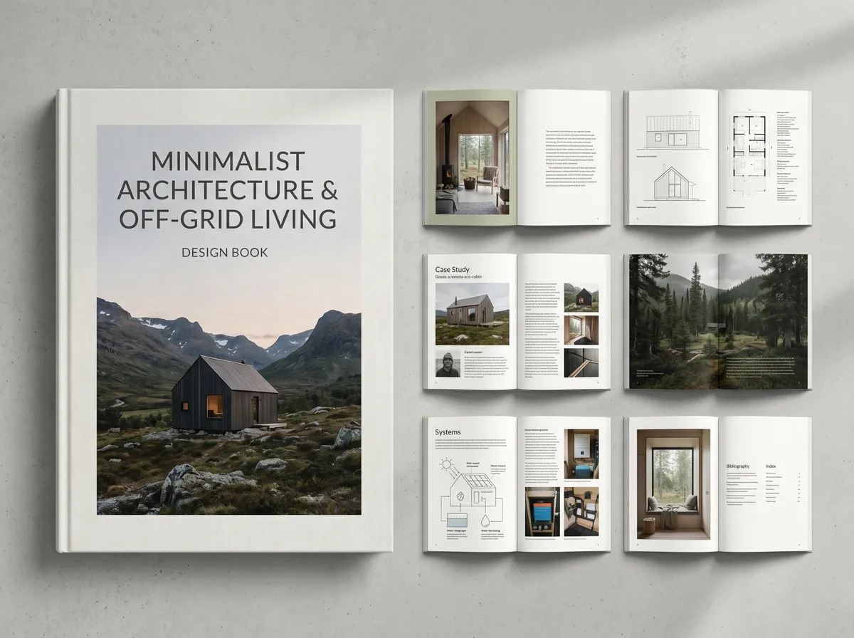 he Minimalist Architecture and Off-Grid 202605162349 — Book Cover Design by DesignDile
